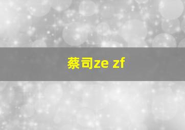 蔡司ze zf